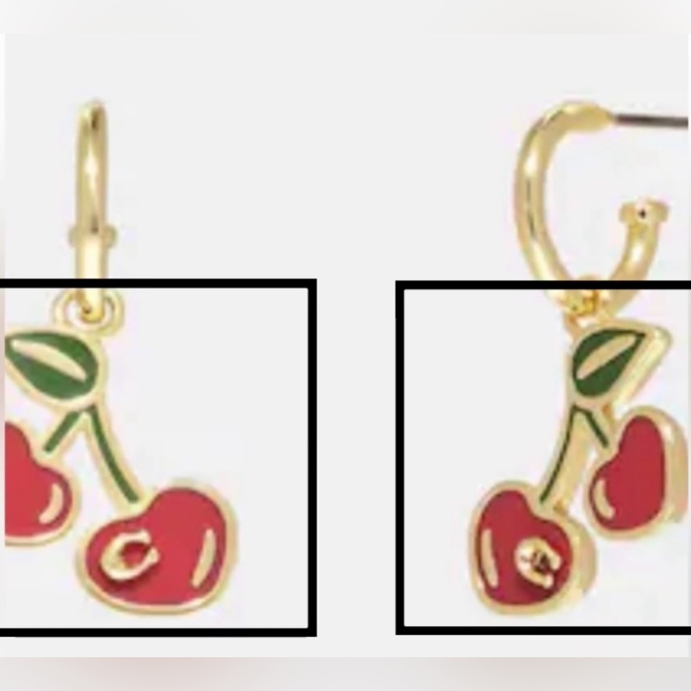 Coach Cherry Huggie Earring CHARMS ONLY!! No damage, never worn!!! 🍒